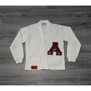 Vintage 60s Champion‎ Letterman Varsity Embroidered Cardigan Sweater Mens